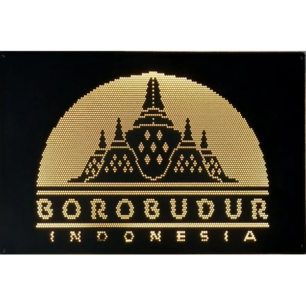 Hiasan Dinding Borobudur Logam Kustom