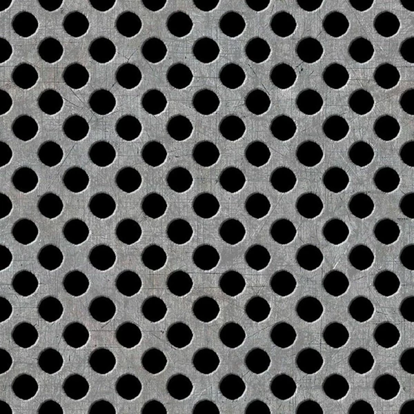 Perforated plate 0.7 mm thick iron dimensions 4x8 hole diameter 6x9 mm